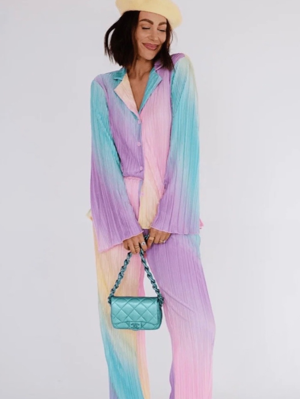 NWT DRESSED IN LA LA PLISSE RAINBOW SET